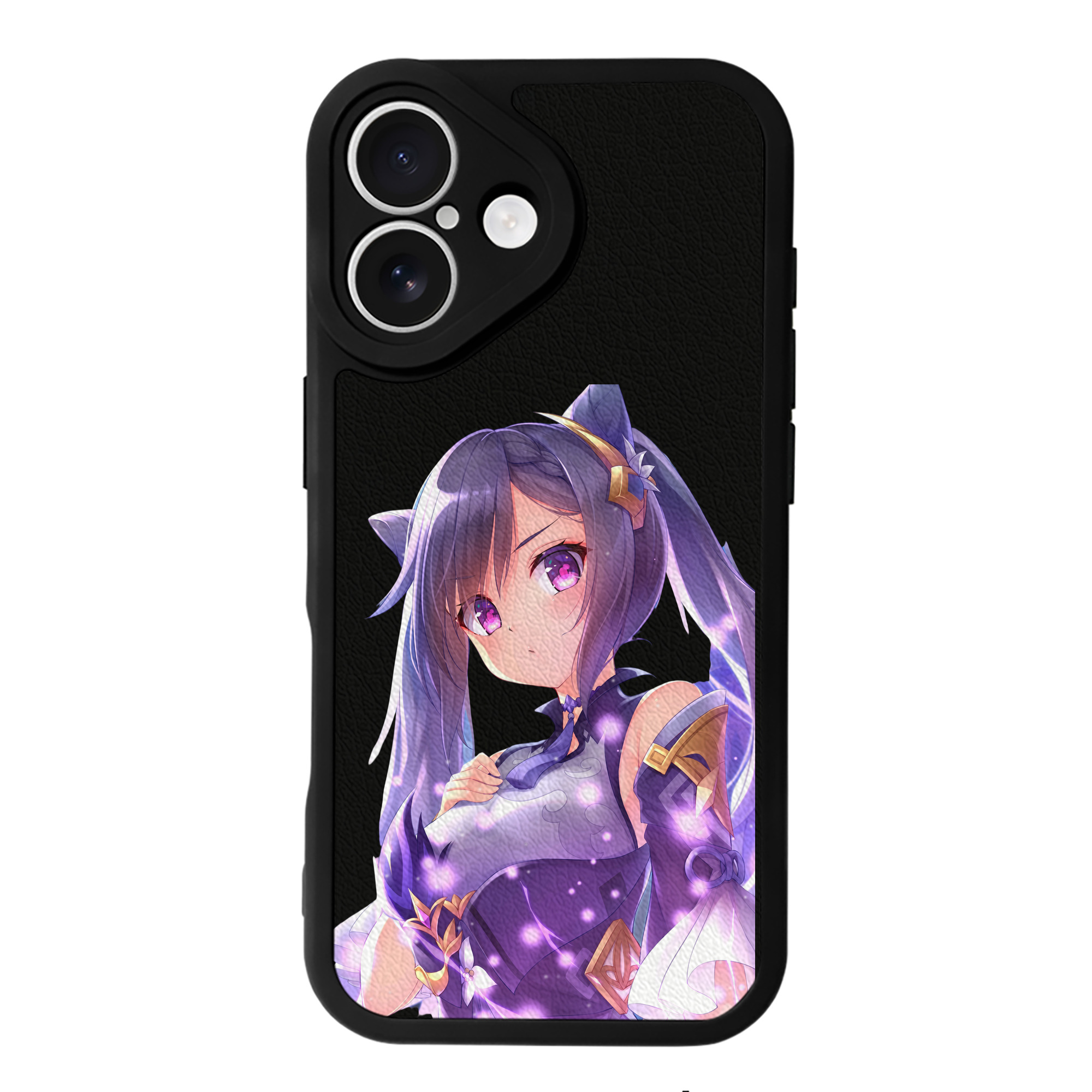 げんし神 刻晴 こくせい genshin Kokusei 【iPhone 16シリーズ対応】シリコンスマホケース（レザー調） 材質：シリコン
